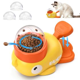 Duck Treat Puzzle Toy for Dogs & Cats - Interactive IQ Feeder with Adjustable Food Outlet