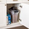 Dog Food Storage Container, Airtight Lid, 2-Cup Scoop, Up to 13 Pounds Pet Food Storage, Versatile Pet Food Bin, Treats, BPA Free, Dark Gray