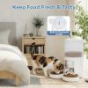 6L Automatic Cat Feeder for 2 Cats, Timed Cat Food Dispenser with 2 Stainless Bowls, 10s Voice Recorder, Dual Power Supply